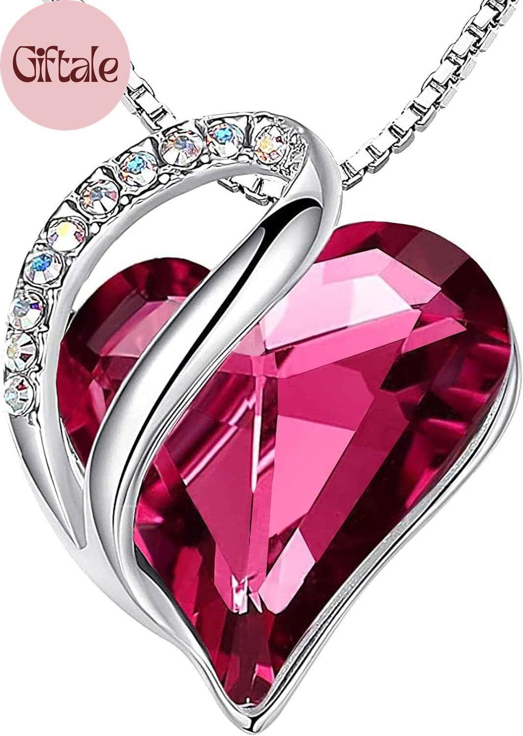 Valentine’S Day Gift Necklaces for Women, Infinity Love Birthstone Heart Crystal