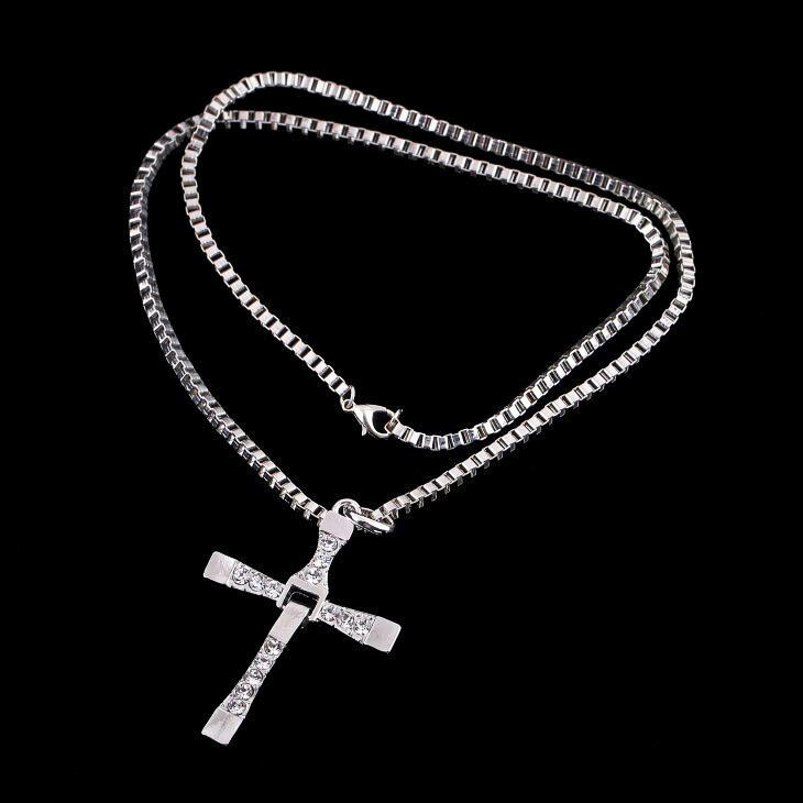 Fast & Furious Movie Fan Vin Diesel Dominic Toretto Cross Pendant Necklace Chain