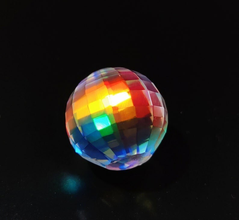 50.5 Ct+ Mystic Topaz Rainbow Color Natural Ball Shape Certified Loose Gemstone