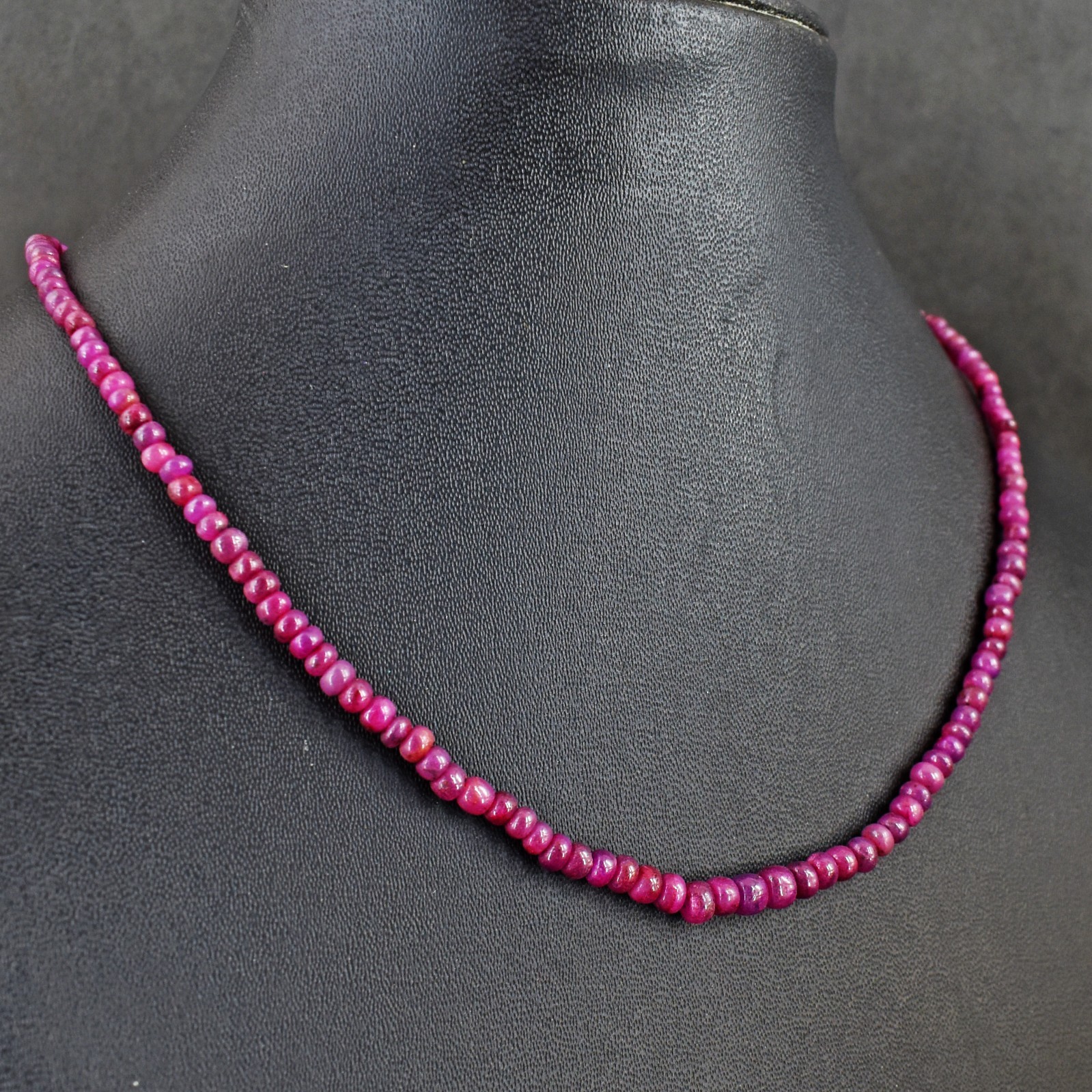 Very Attractive Ruby Amazing Cut 100.00 Cts Beaded Necklace Jewelery SK 19 E829