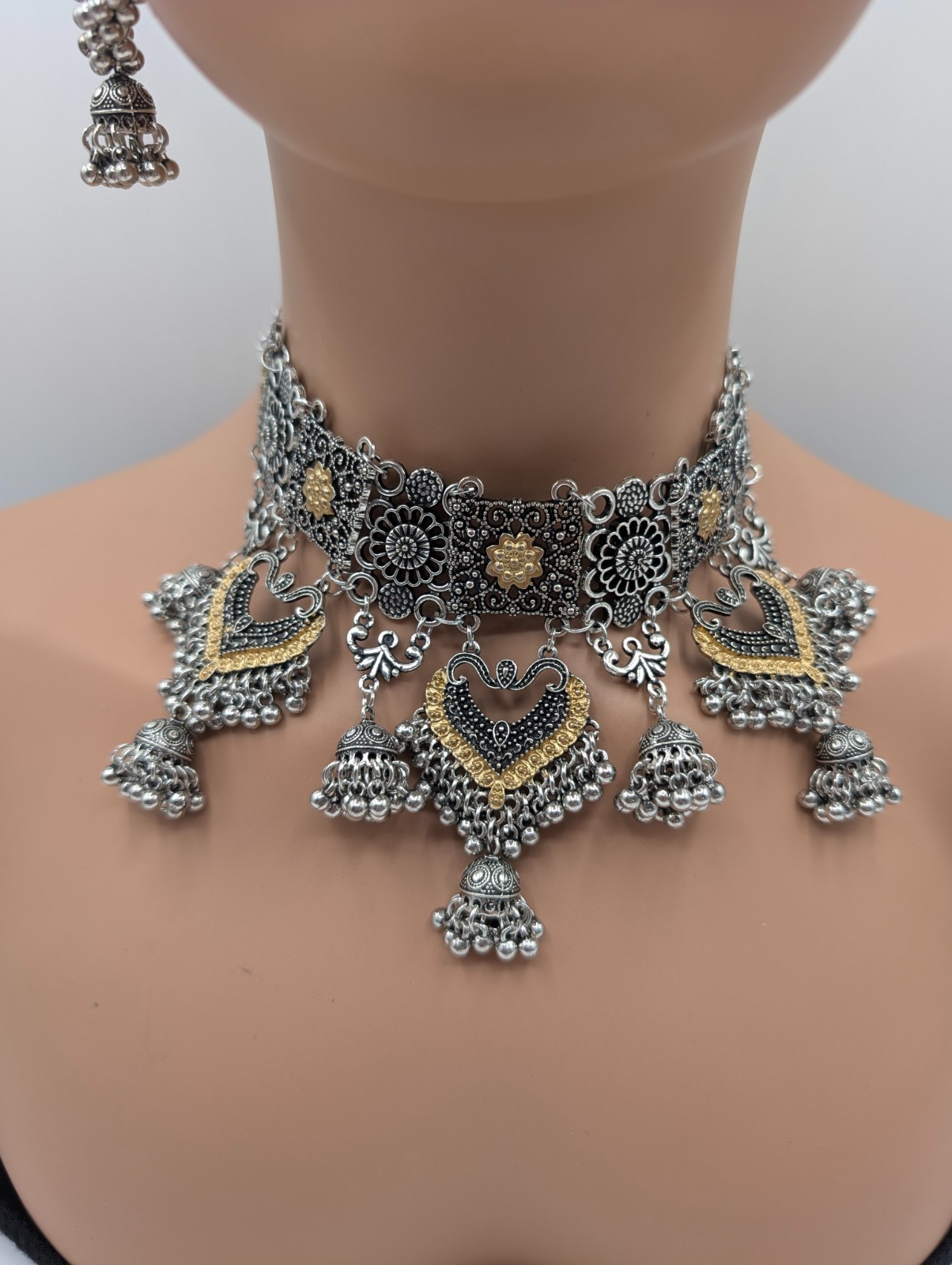 Aurum Necklace Set | Fusion Dual Tone Necklace Set | Boho Fashion