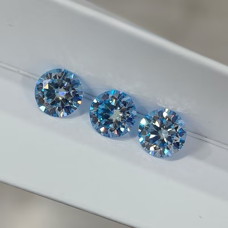 VVS1 Moissanite Loose Round Cut 0.5-3ct Four Colors Handmade Jewelry Supply GRA
