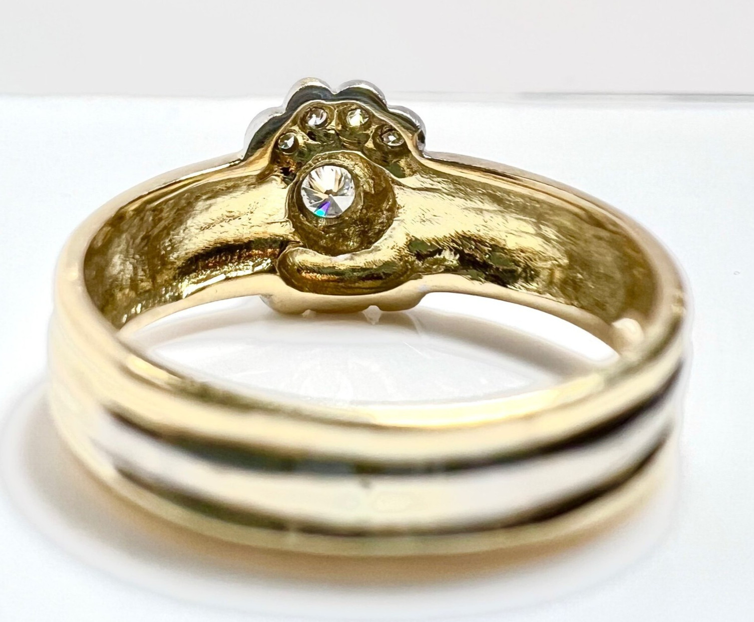 Ring 585 White Gold Gold 0.18 ct. Diamonds Size: 54 / 17.2mm Changeable 4.6g