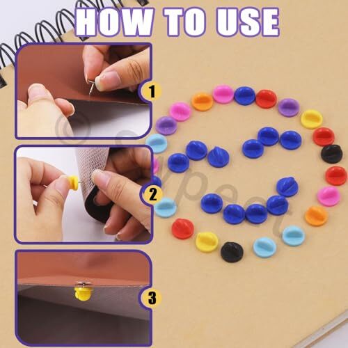 Swpeet 320Pcs Rubber Pin Backs Locking Butterfly Clutch with 10mm Blank Pins