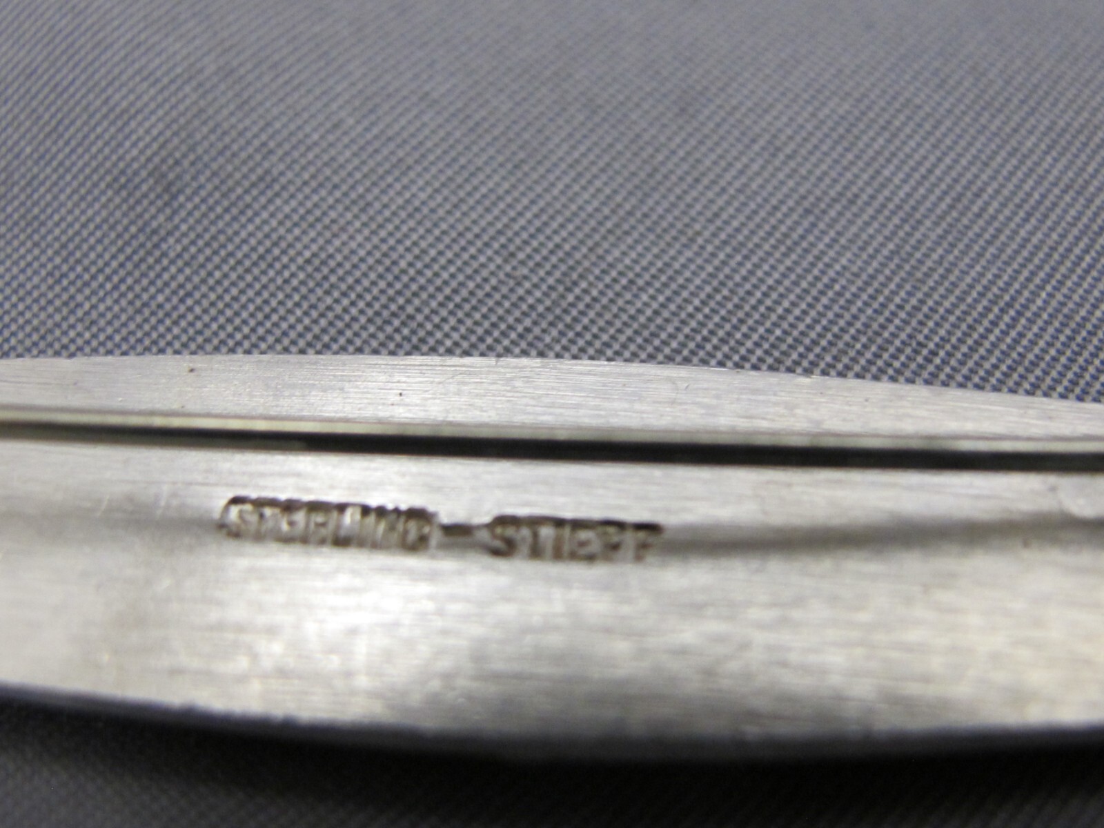 Fine Vintage STIEFF Sterling ROSE Pattern Oval BAR PIN-2 1/2 Inches