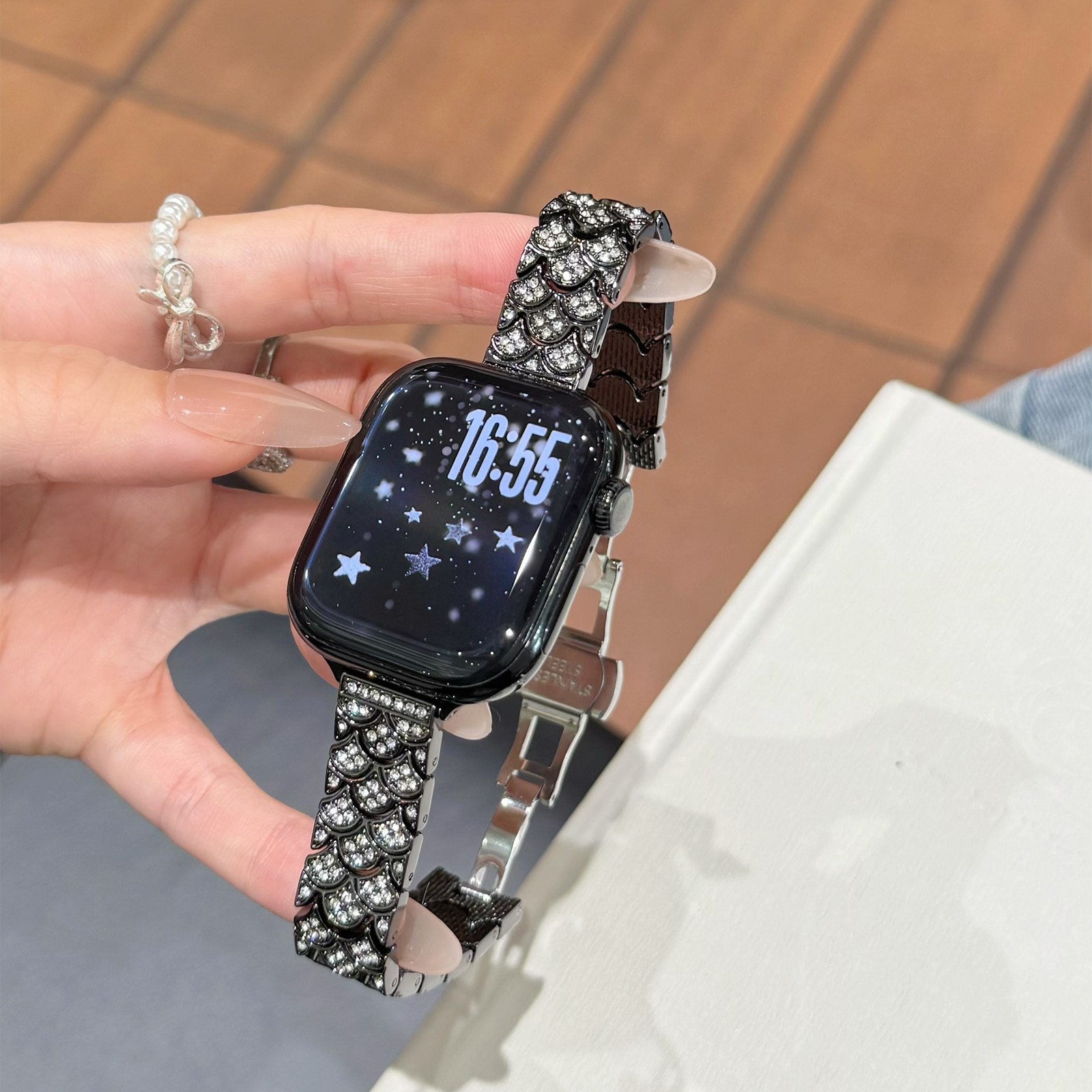 Women Bling Diamond Metal Band for Apple Watch Series 11 10 9 8 7 6 5 SE Ultra
