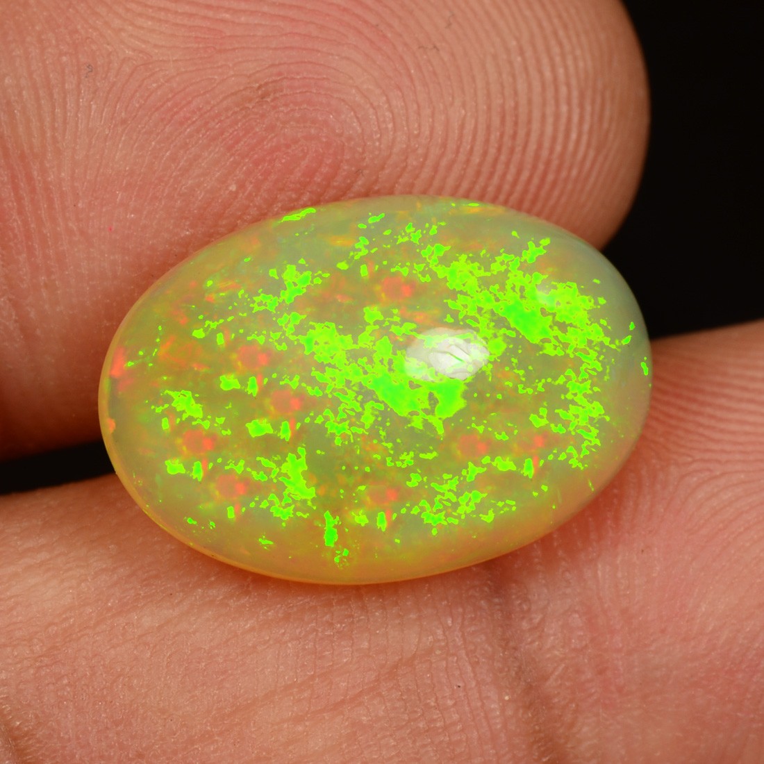 7.21 Cts SEDUCTIVE (18 x 12 mm) 360 DEGREE 3D MICRO HONEY COMB PATTERN OPAL CAB