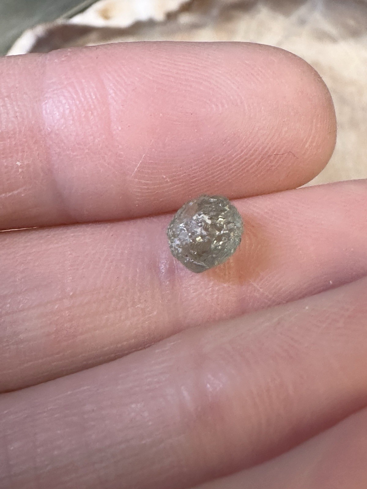 Gorgeous Natural Uncut Green Montana Sapphire 2.00 CT Approx 6x6x5 mm