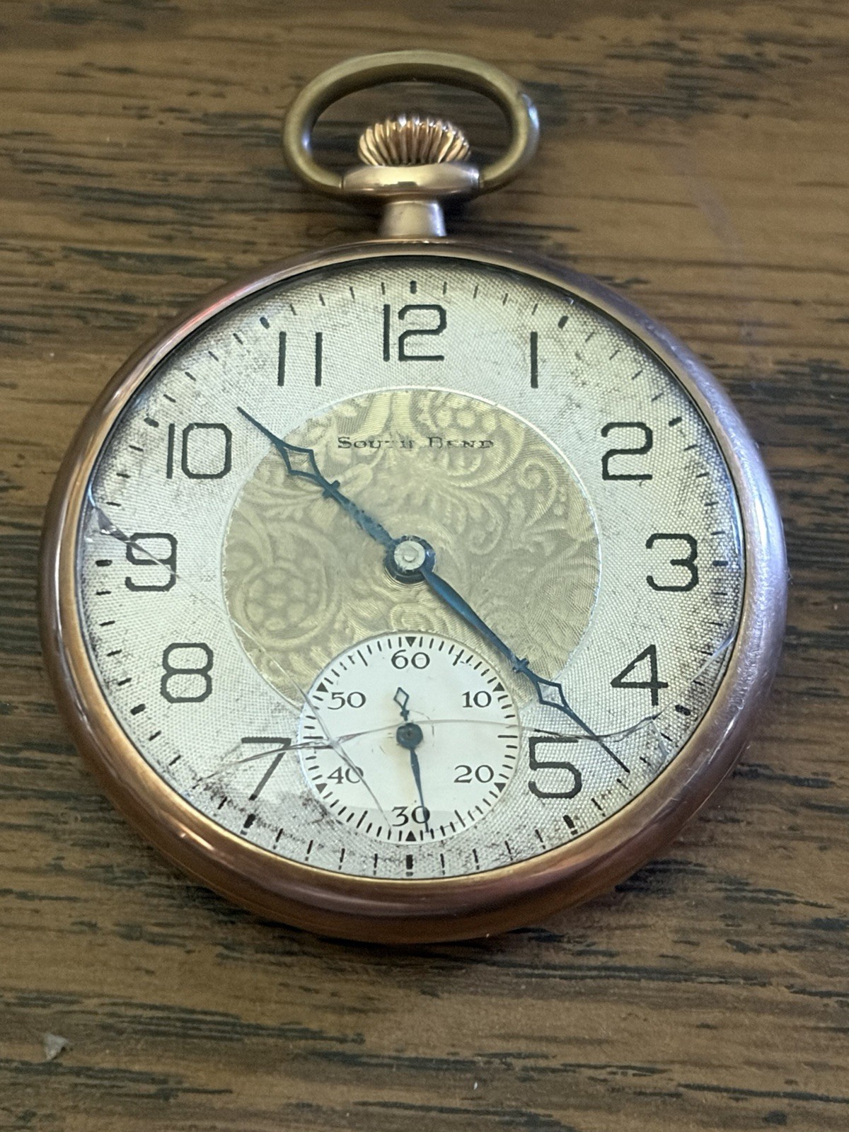 1919 SOUTH BEND Gold Filled Grade 429 19j 4 Pos Pocket Watch Not Running