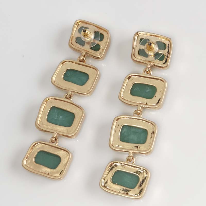 New Cabi Geometric Statement Drop Earrings Retro Women Party Vacation Jewelry