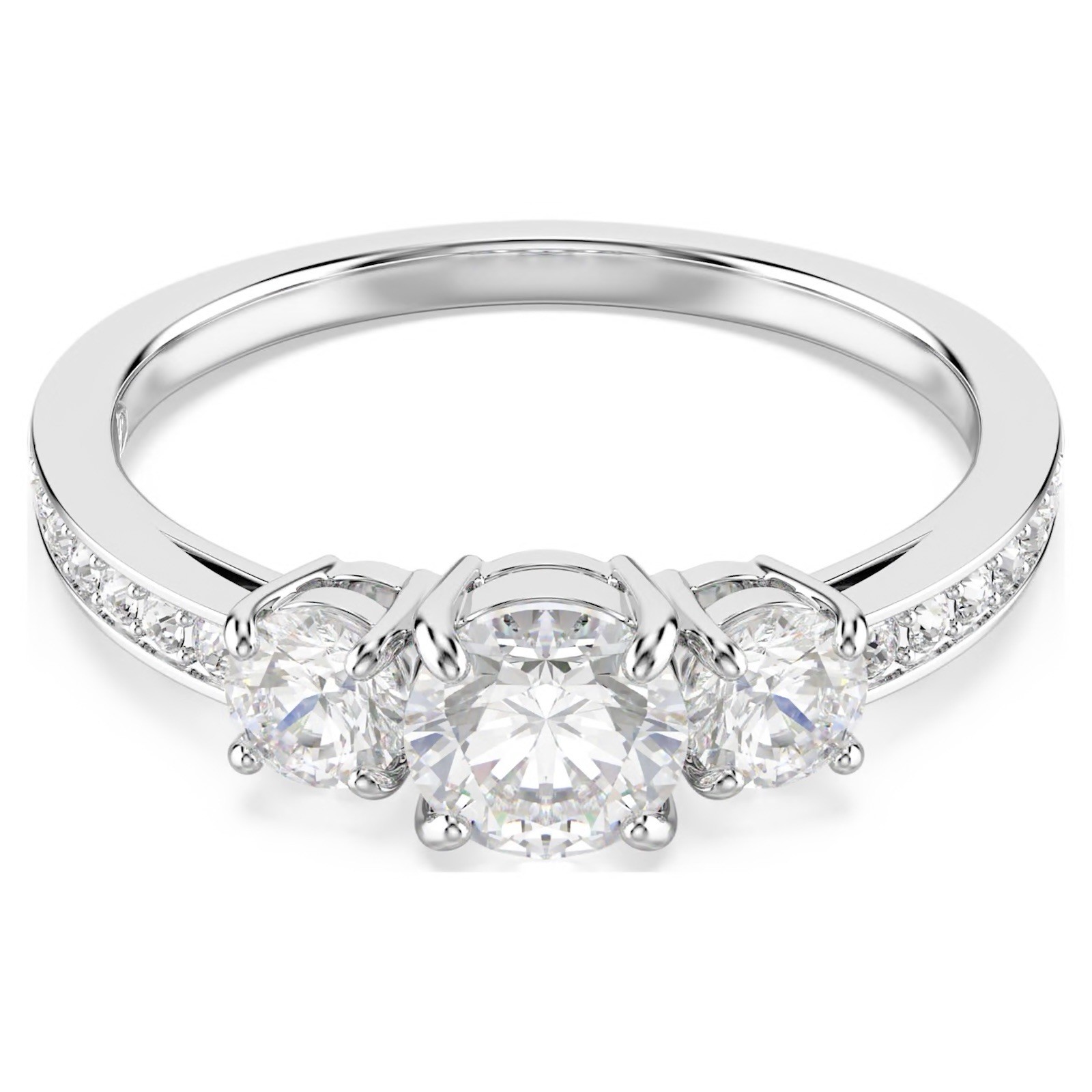 Swarovski Stilla Attract Ring Silver Size 6 With Box And Tag