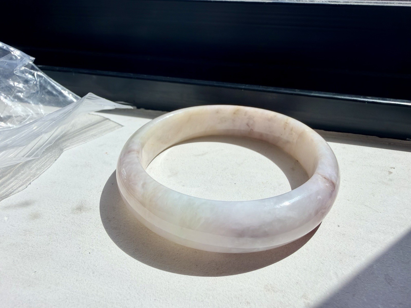 Burma Jadeite Bangle 59m pinky red Type A Burmese Jade Fully Translucent