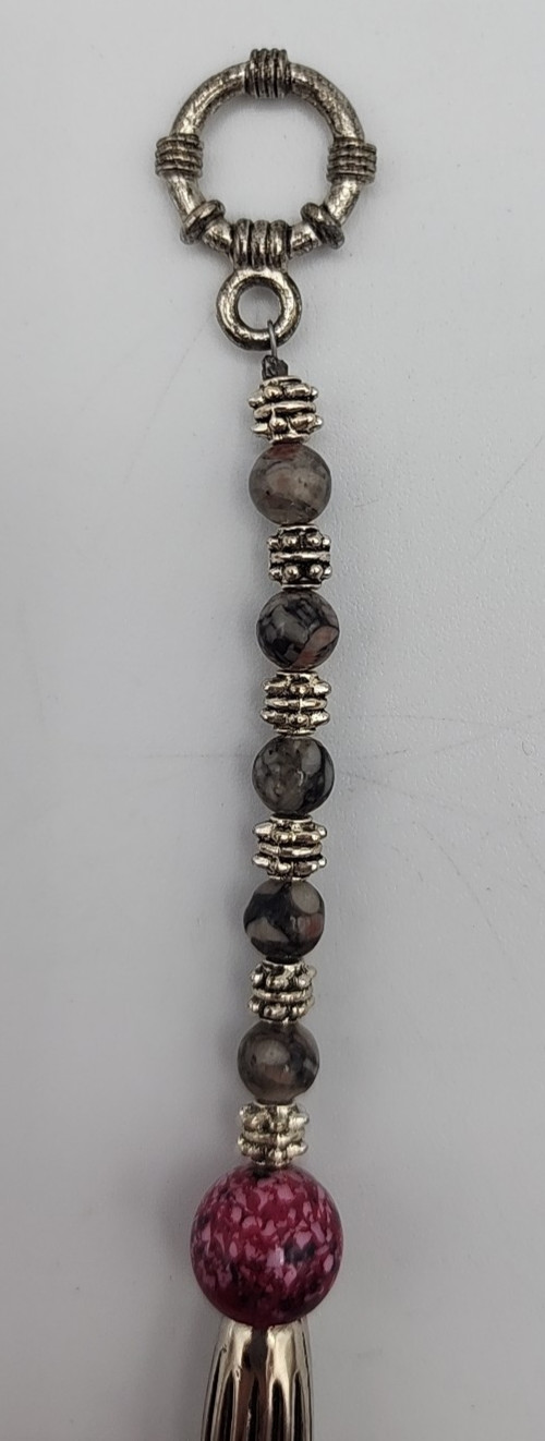 Necklace Artisan Handmade Agate & Silverplate 18″