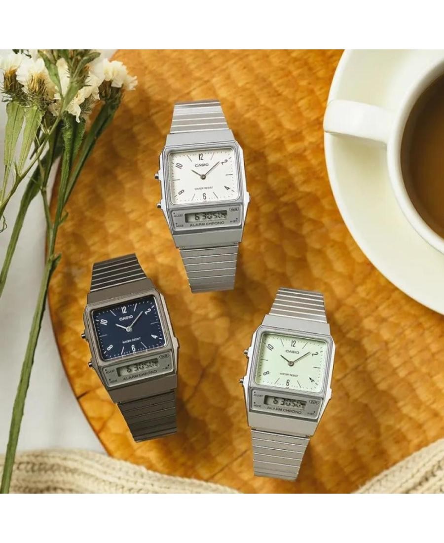 CASIO Men Analog Quartz Casual Watch Classic Dress White Dial Waterproof Rectang