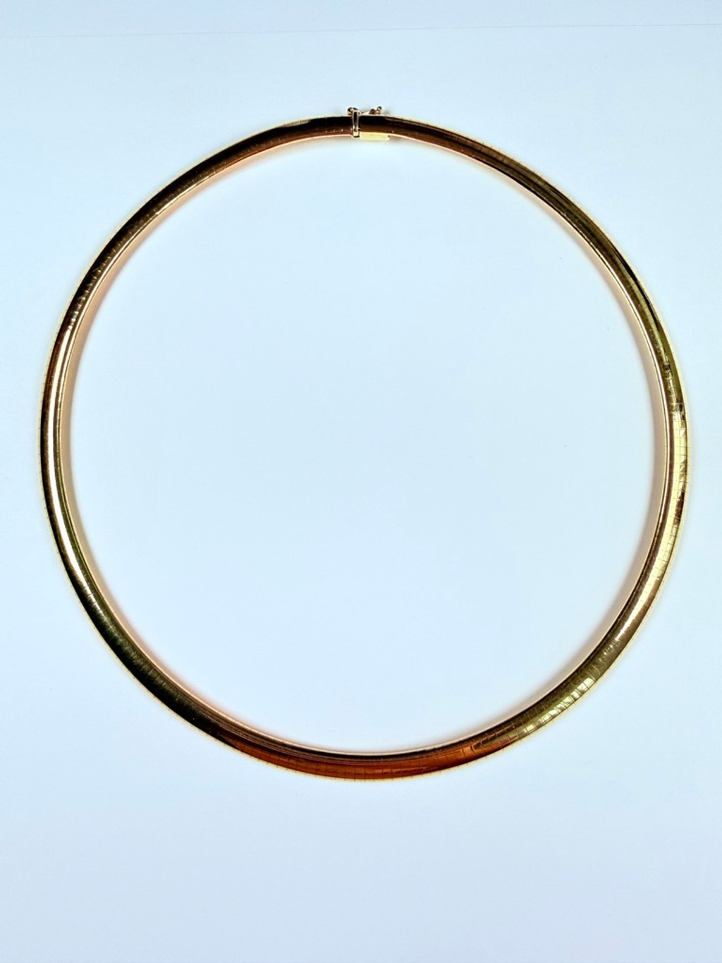 14K Solid Yellow Gold Royal Chain Inc Smooth Classic Omega 6MM Necklace Italy