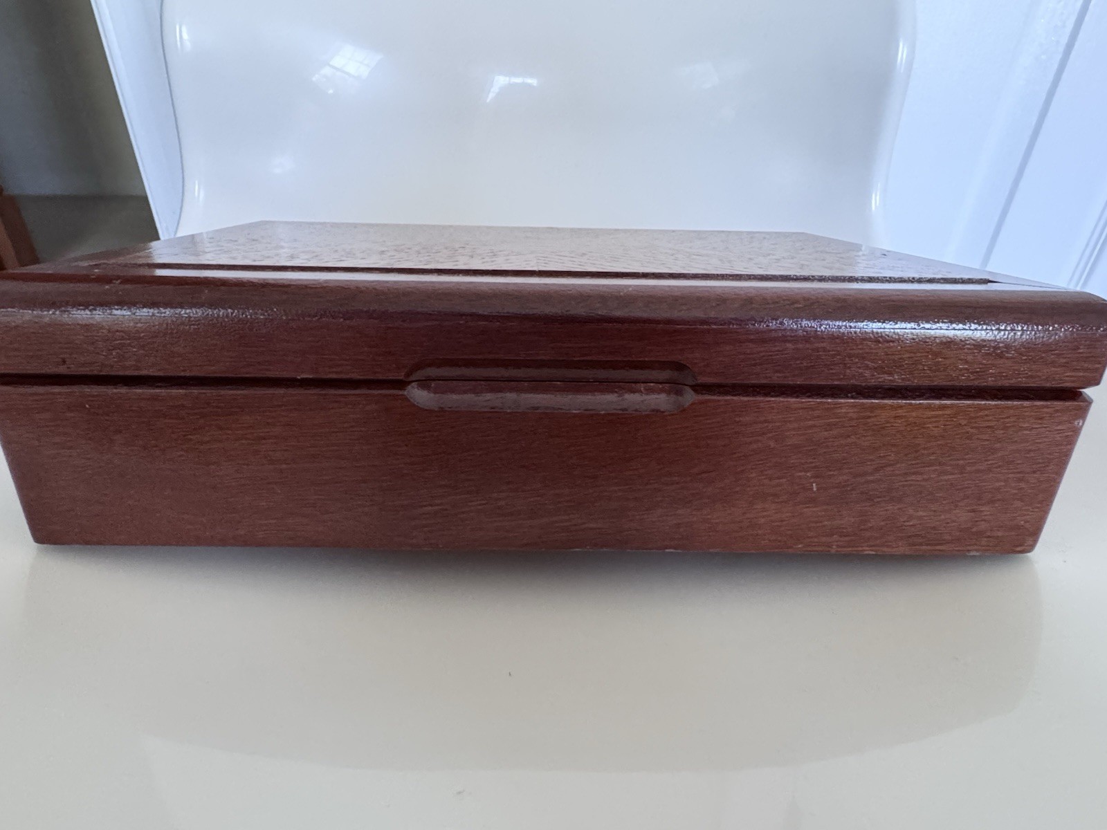 Vintage Victorian Wooden Jewelry Box Parquet Inlay Valet Stash Keepsake Trinket