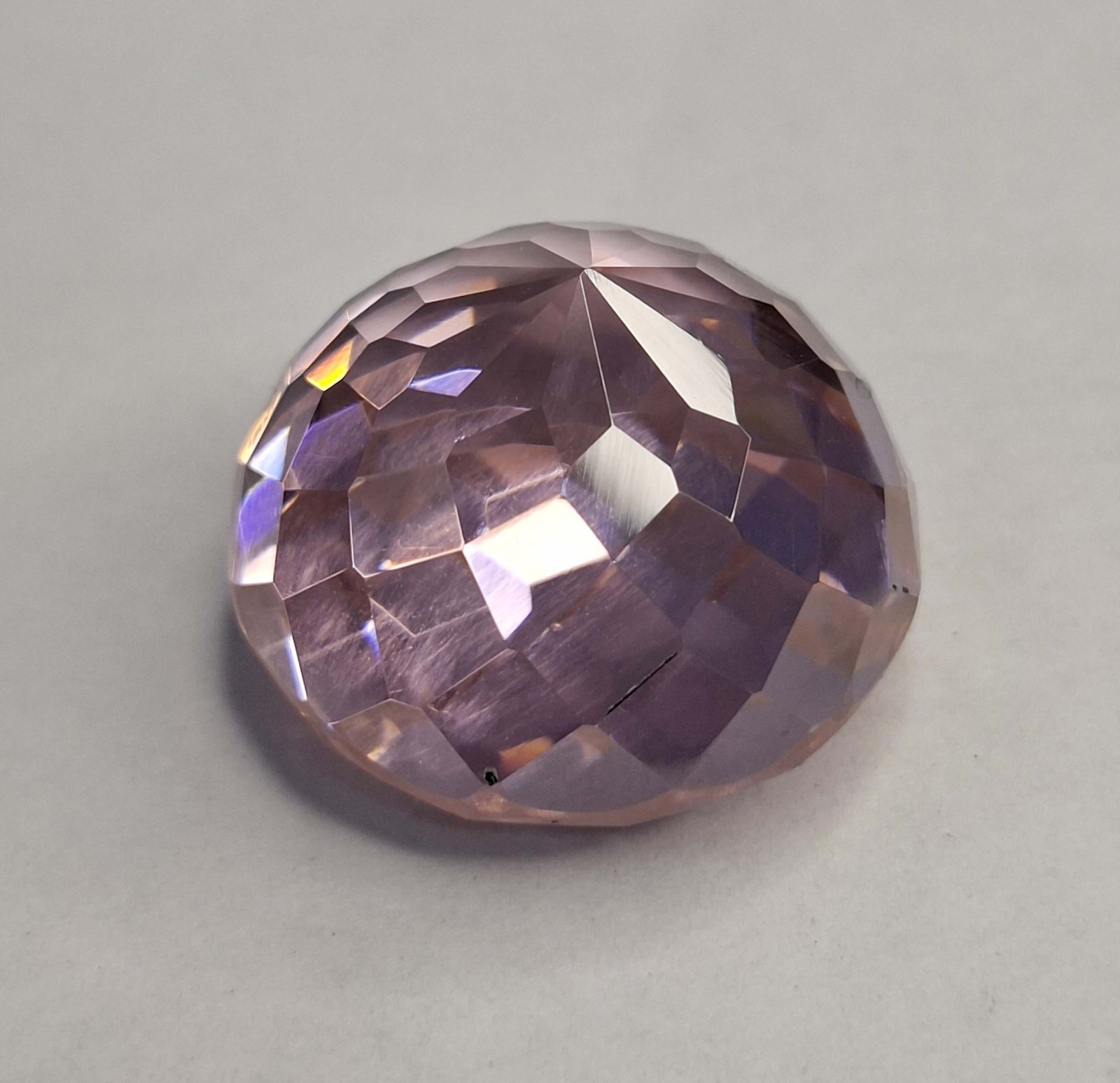Cambodia Round Cut 107-109 Ct Natural Pink Zircon Certified Loose Gemstone RK852
