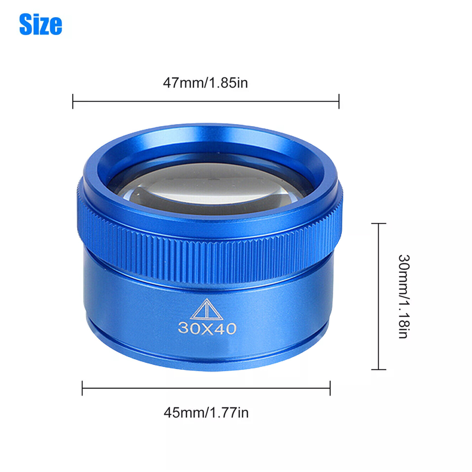 40X30 Magnifying Loupe Jewelry Eye Glass Magnifier Jewelers Loop Pocket US fb