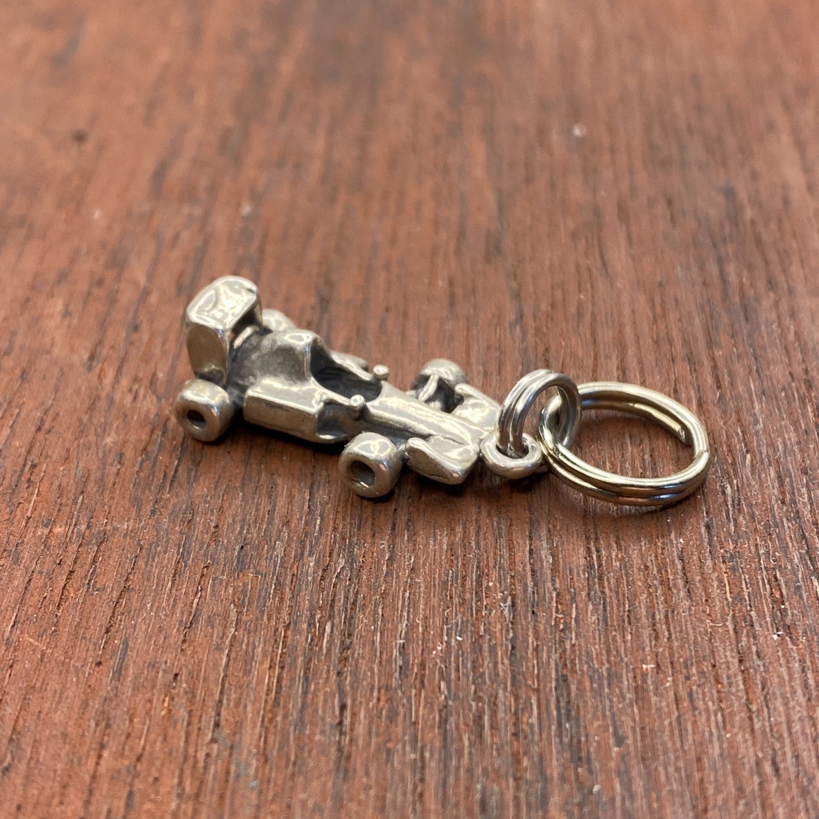 Vintage Sunwest 925 Sterling Silver Formula One F1 Race Car Pendant Charm