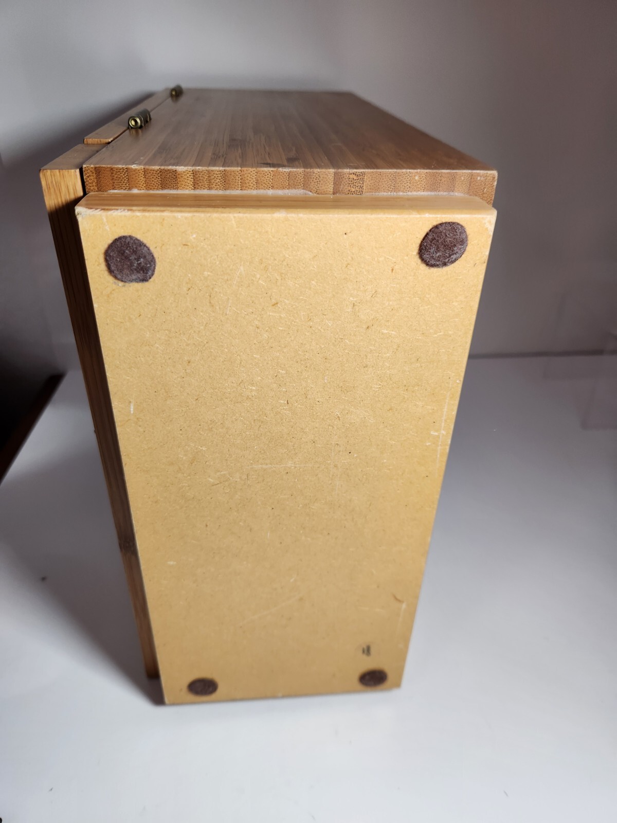 14″ Red Envelope Jewelry Armoire Cabinet Dresser Storage Light Wood Bamboo