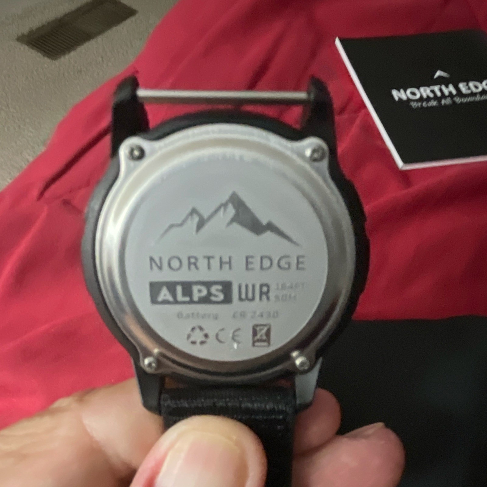 NORTH EDGE ALPS Unisex Quartz Digital Watch 44-47.9mm Nylon Strap 30m w/ Box