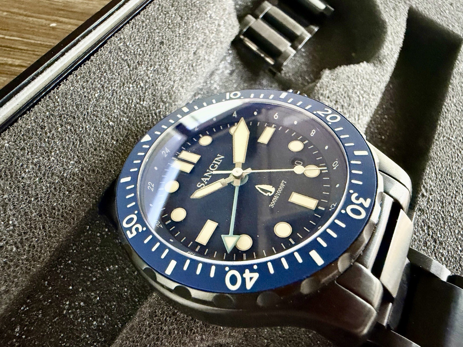 Sangin Pacifico THF Watch Sangin x Tac Hunt Fish Limited Edition 1/250 DLC Black
