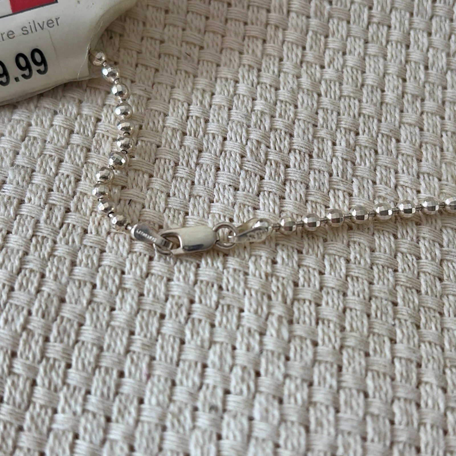 DANECRAFT PURE 100 SILVER NECKLACE MADE IN ITALY 10.0% PURE SILVER 18 IN NEW
