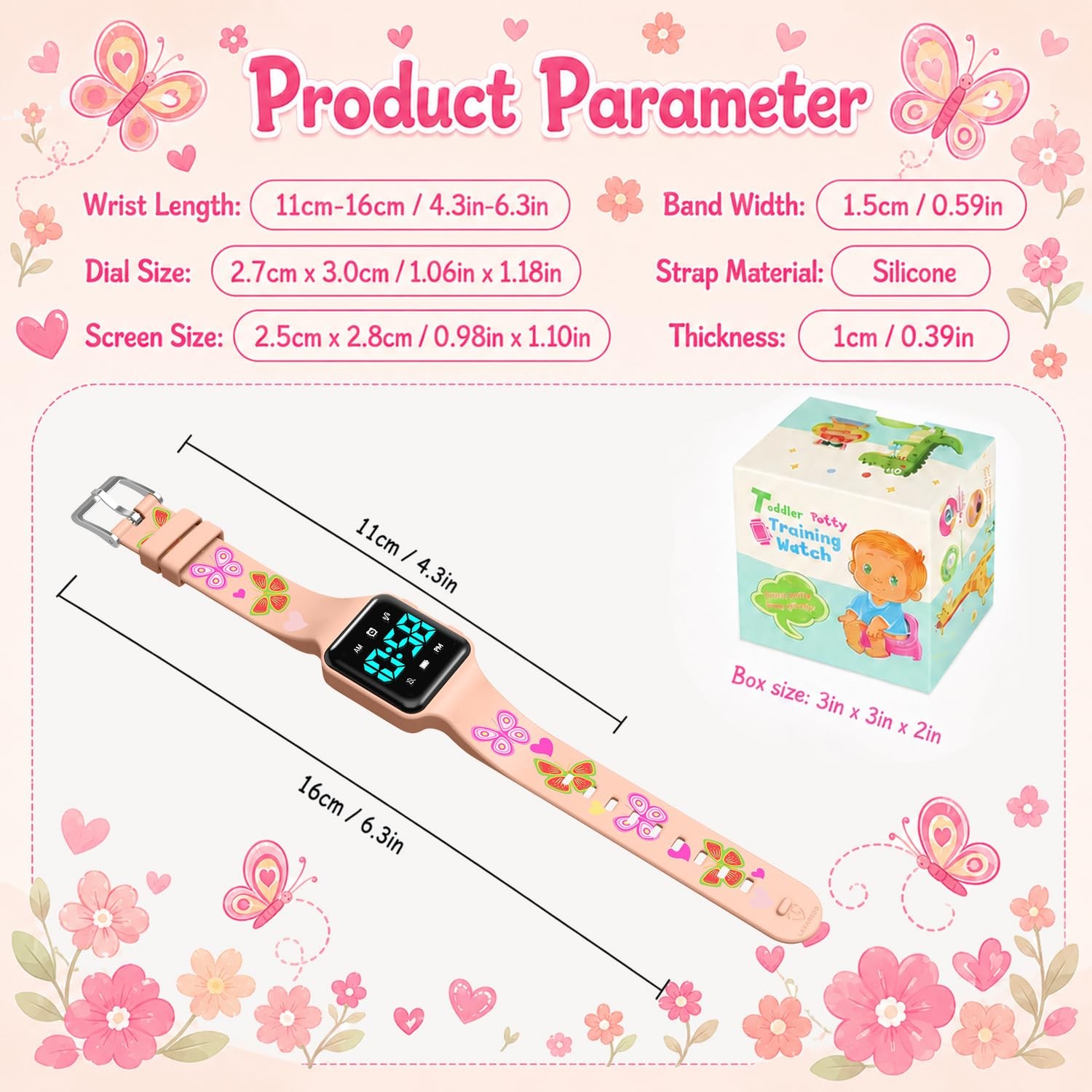 Potty Training Watch for Toddler with Countdown, Alarms, Music or Vibration Aler