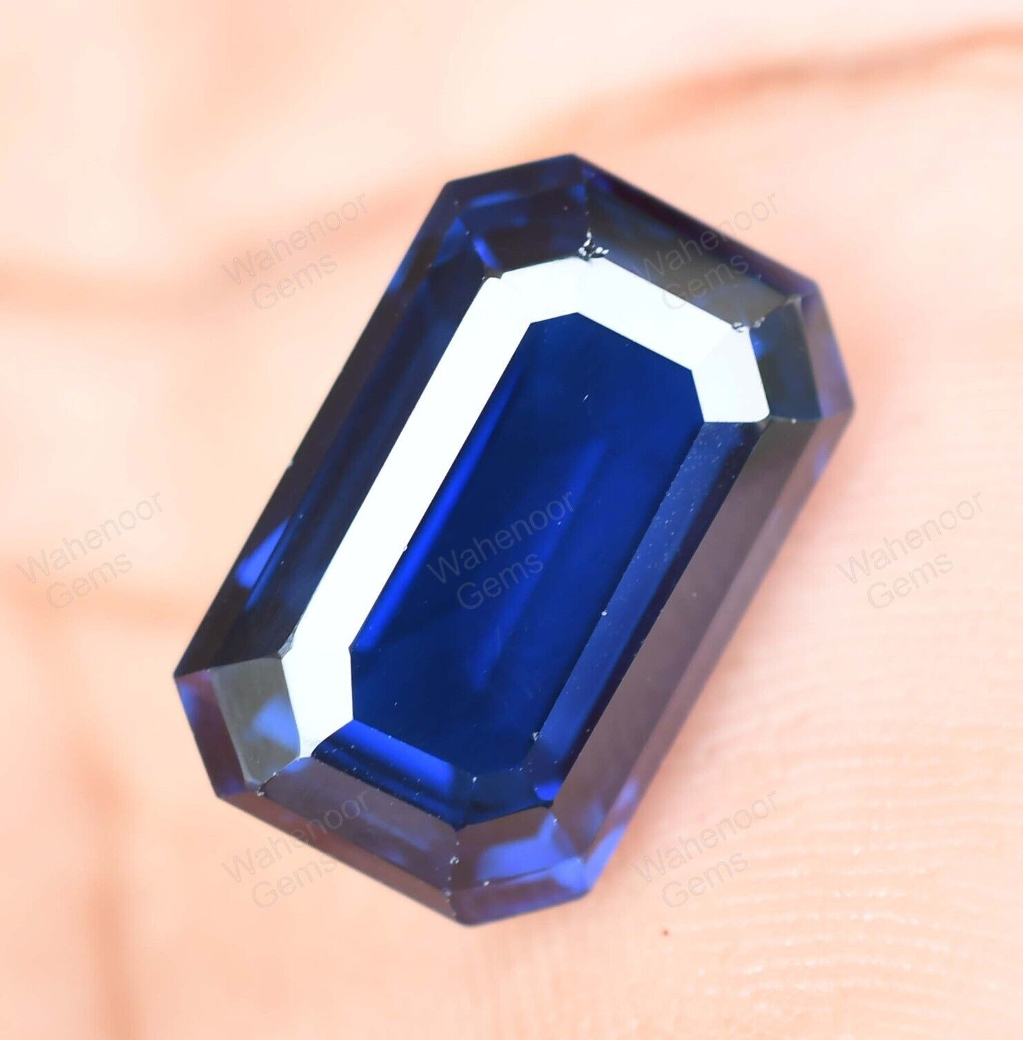 D’ Block Natural Tanzanite 20.00 Ct Blue Emerald Cut Certified Huge Gemstone