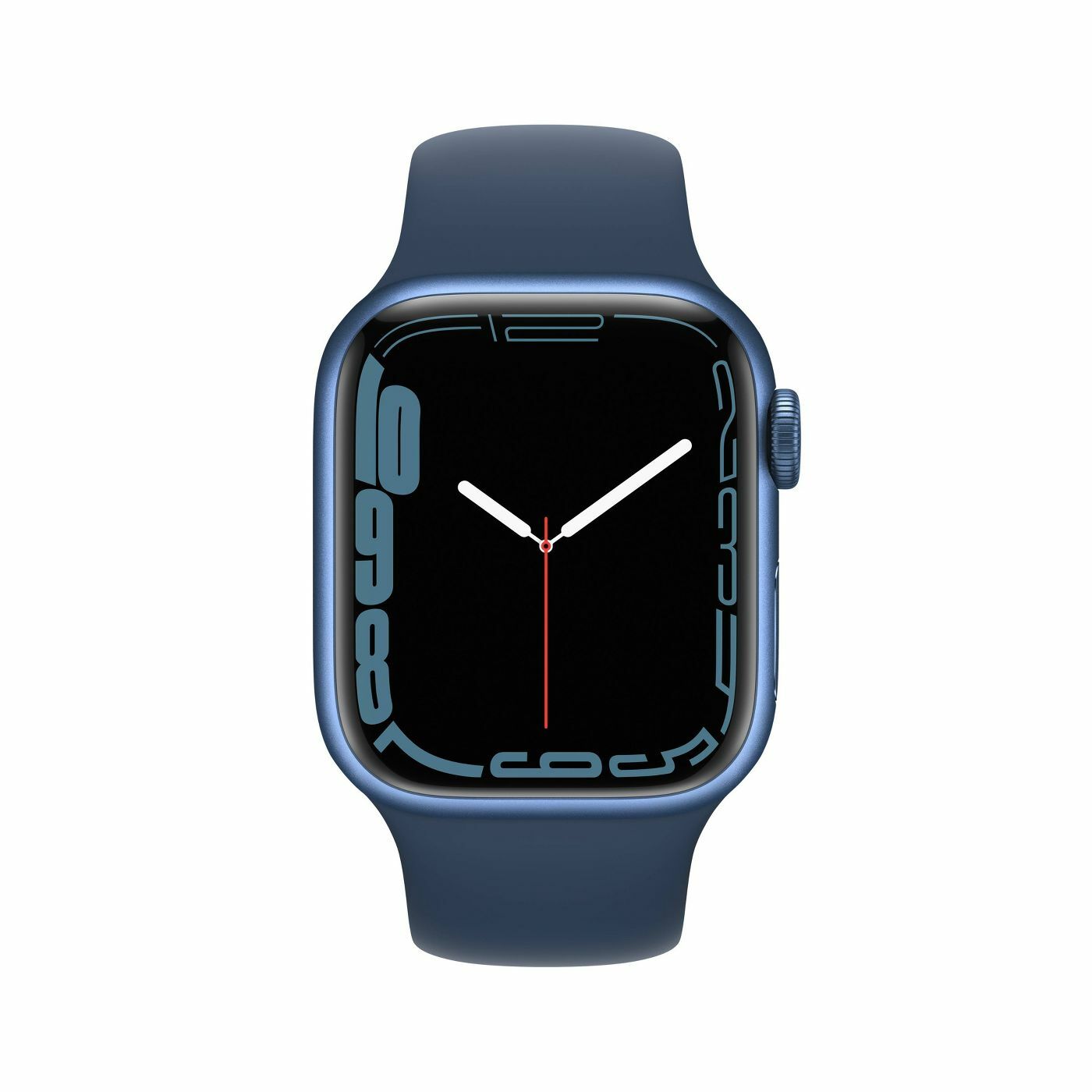 Apple Smart Watch 7 GPS 45mm MKN83LL/A Abyss Blue Sport Band 32 GB Wristwatch ..