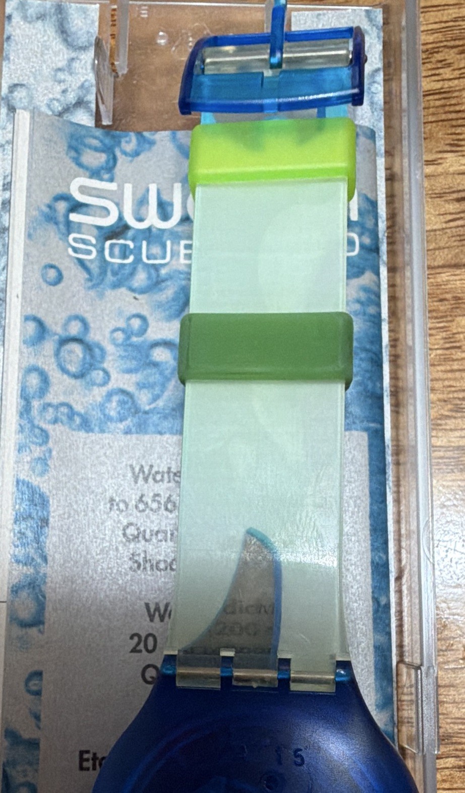 Vintage 1994 SWATCH SCUBA 200 Diver Watch SDN110 Pacific Beach NOS Mint