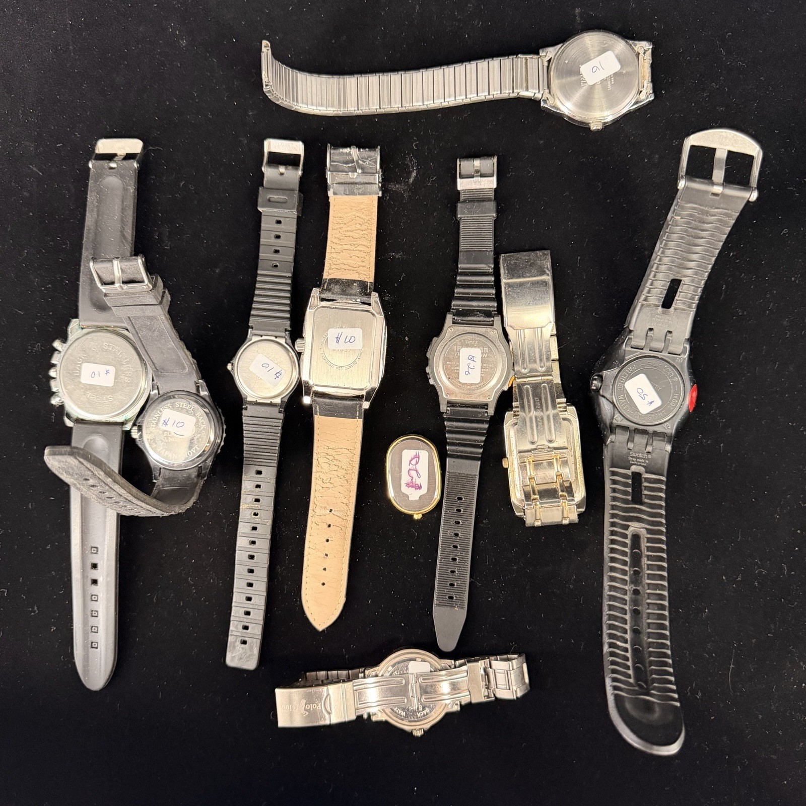Vintage Watch Lot Timex Ironman Swatch Casio Battery Repair 592g