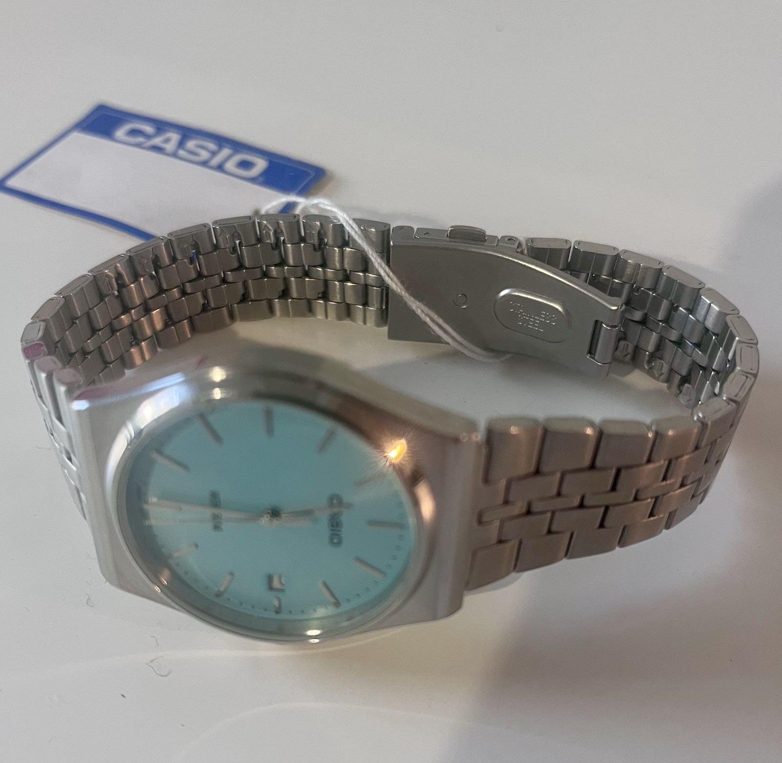 Casio MTP-B145D-2A1 Turquoise Blue Dial 36mm Nos Rare Tiffany Blue