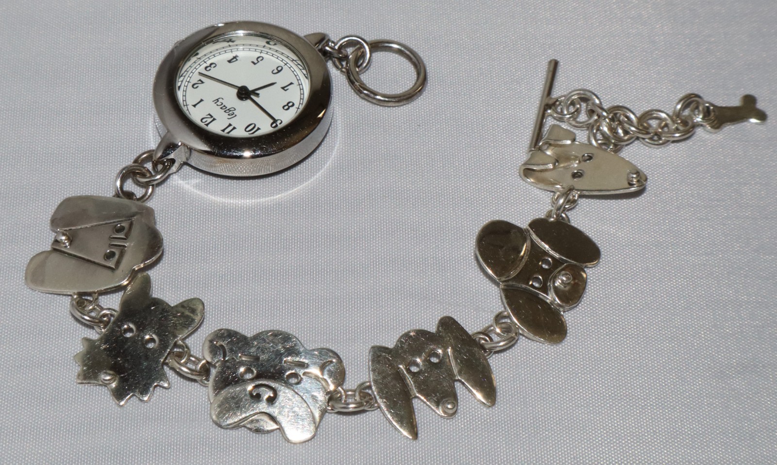 Anne Jane Harvey A&J H Sterling Silver 925 Dog Bracelet watch New Battery