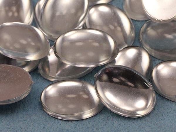 14x10mm Assorted Colors Flat Back Acrylic Oval Cabochons – 120 Pieces