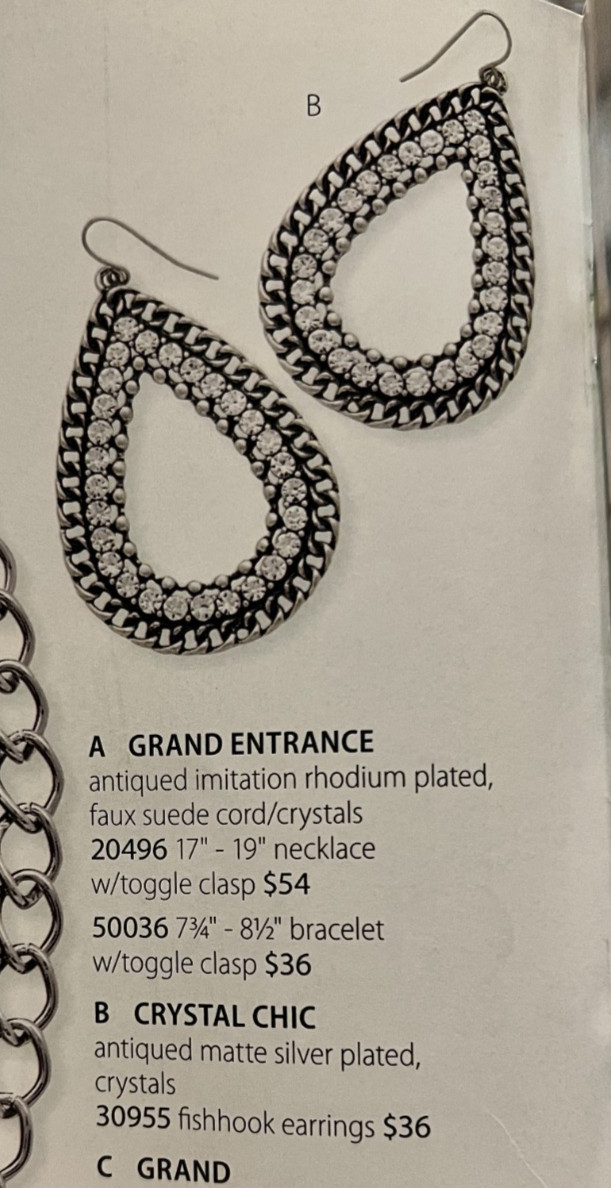 Premier Designs Jewelry CRYSTAL CHIC Tear Drop Pierced Earrings New