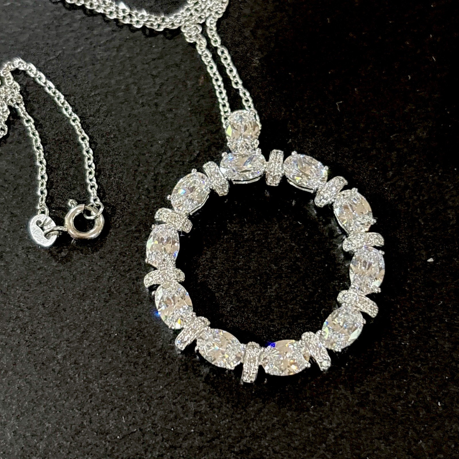 Bella Luce 12.75 CTW Rhodium Sterling Silver Cubic Zirconia Pendant Necklace 18”