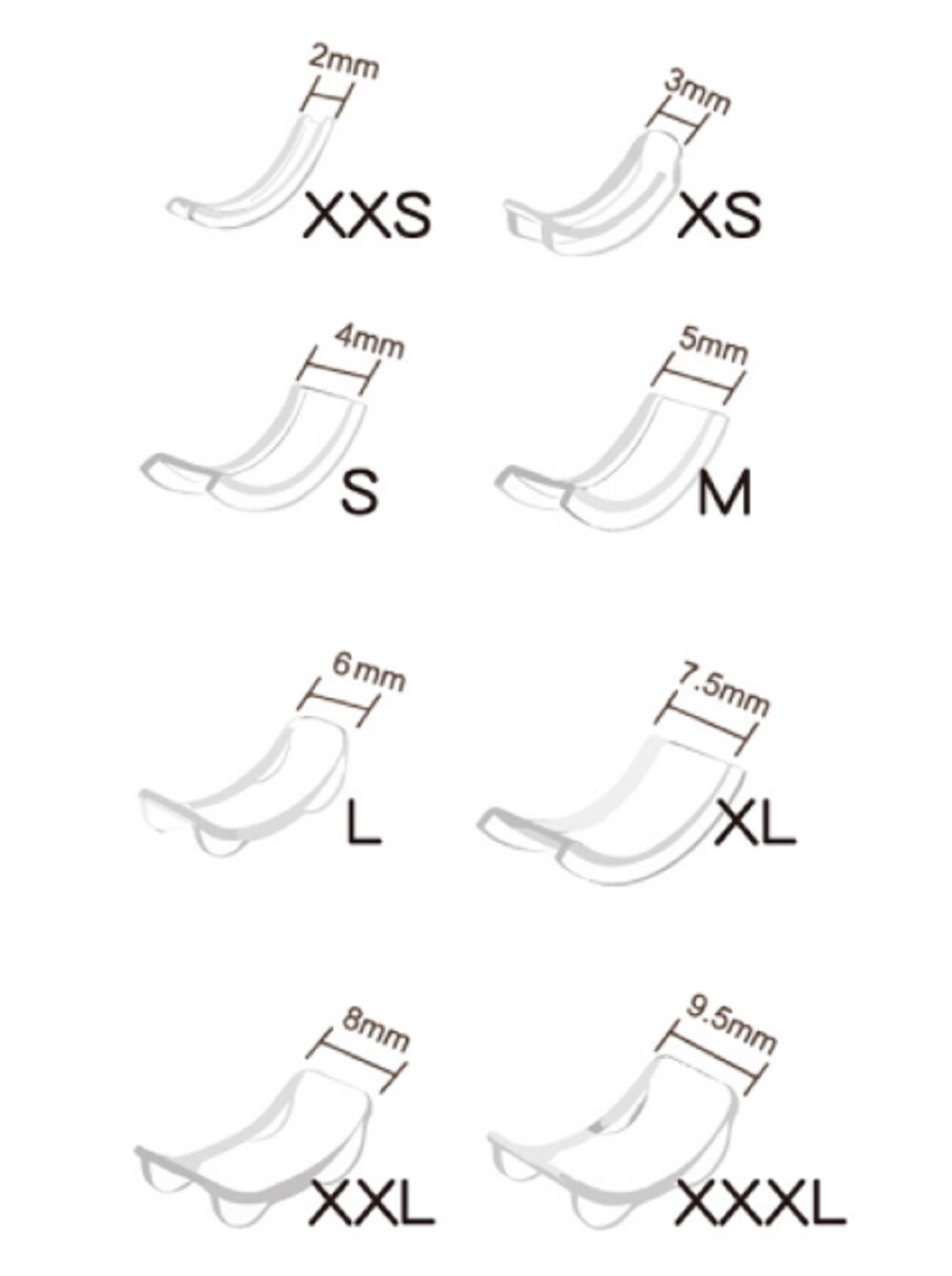 8 Pcs Invisible Ring Adjuster-Assorted Sizes Ring Size Reducer Spacer Ring Guard