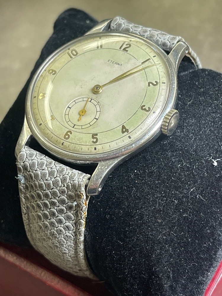 Eterna 1020 Subdial 1941’s Hand-Wind Patina Vintage 35mm 18mm lugs