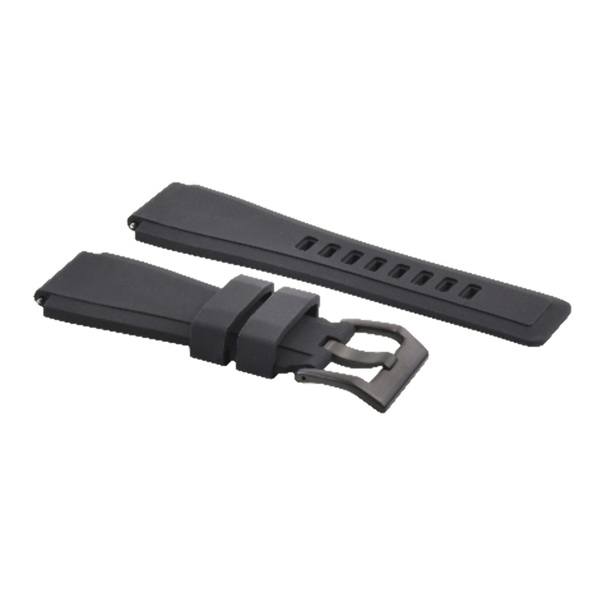 24mm Black Silicone Rubber Replacement Watch Strap Adapter For Suunto Core