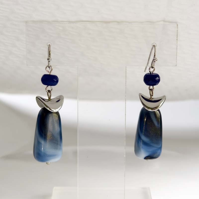 New 56mm Chicos Stone Bead Drop Earrings Gift Chic Women Party Vacation Jewelry