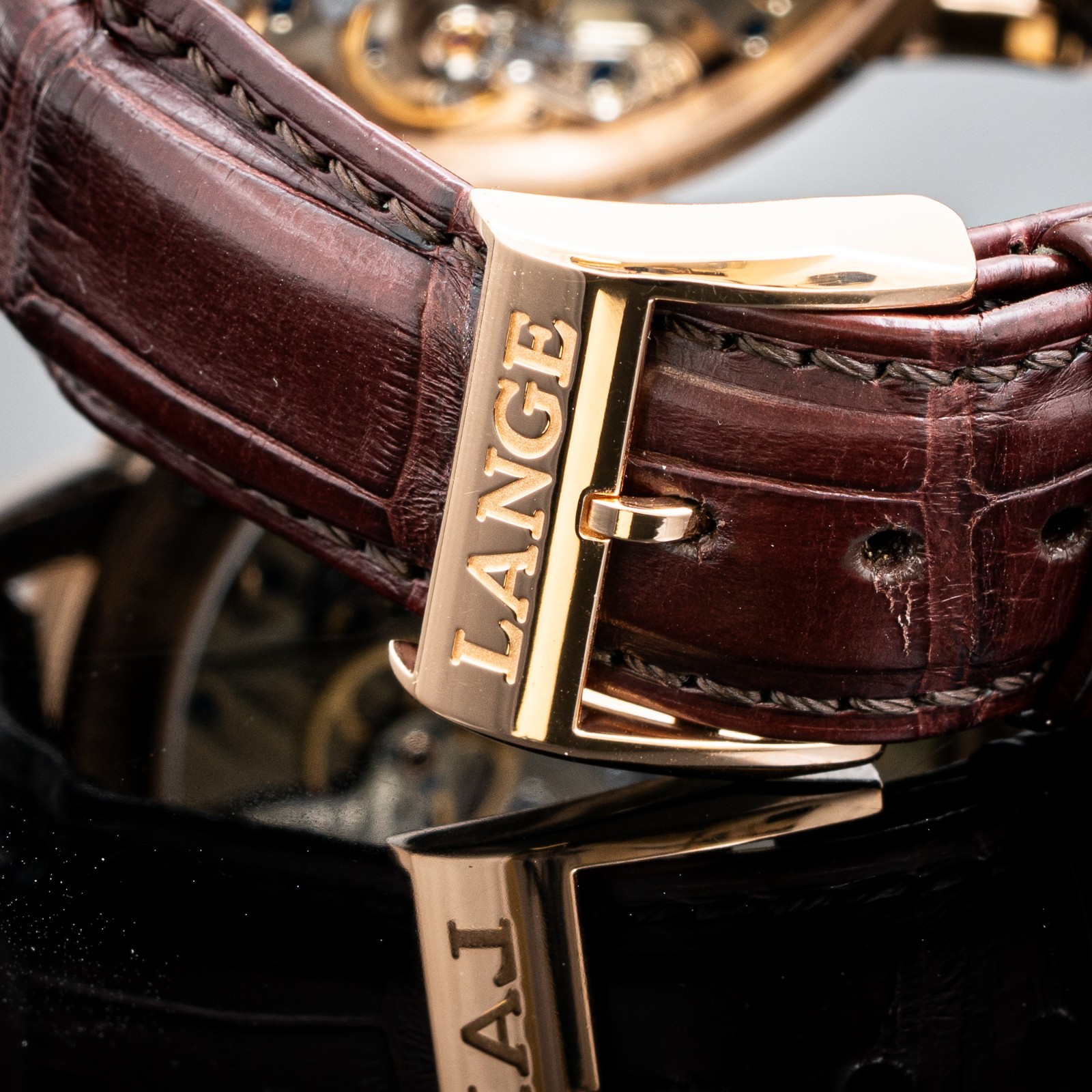 A. Lange & Söhne Lange 1 Time Zone in 18k Pink Gold 136.032 Box and Papers