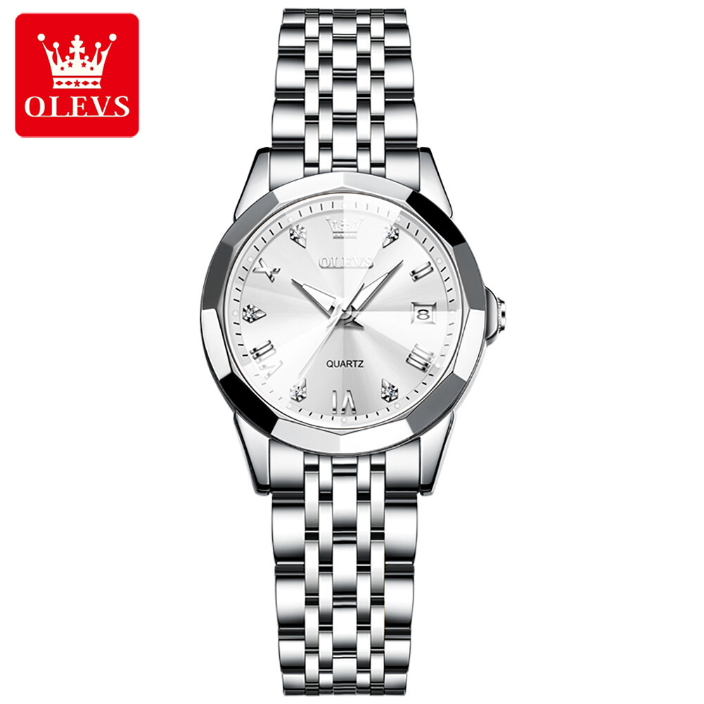 OLEVS Women Quartz Watch Date Display Luminous Waterproof Wristwatch