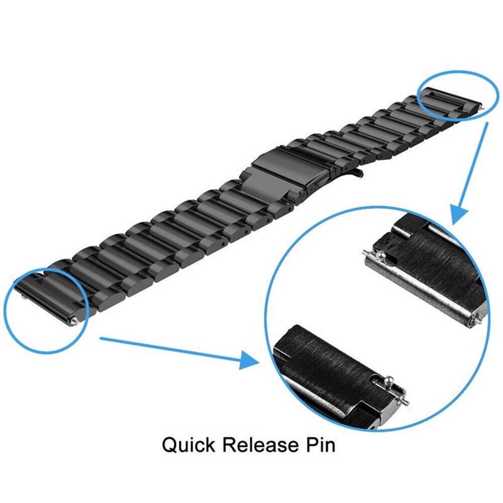 For Samsung Galaxy Watch 42/46mm Gear S3 Stainless Steel Strap Metal Watch Band