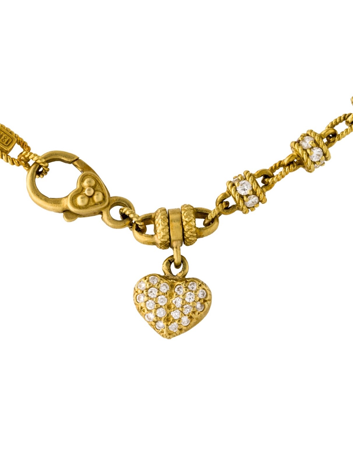 24 HOUR SPECIAL! 6.50 TCW 18K YG 28+GM JUDITH RIPKA CUSTOM ANKLE BRACELET