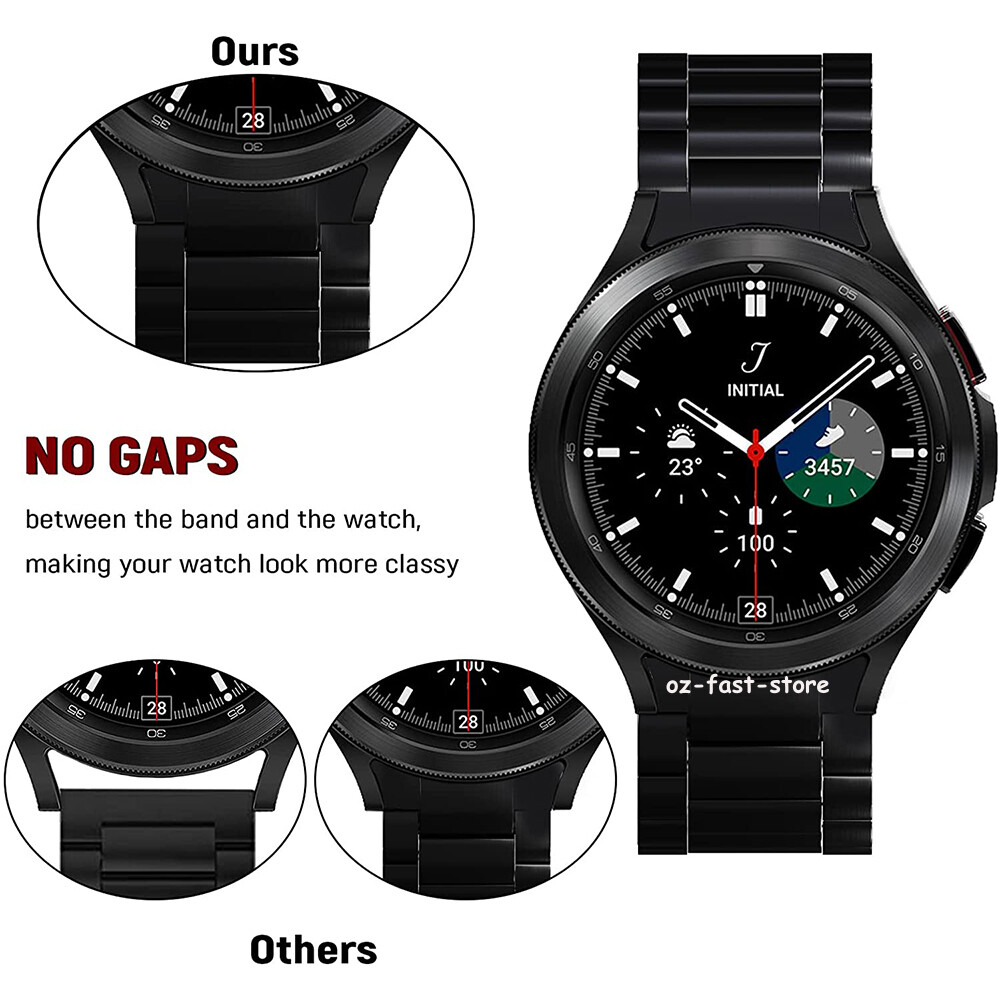 For Samsung Galaxy Watch 4 5 6 7 40/43/44/47mm Stainless Steel Metal Strap Band