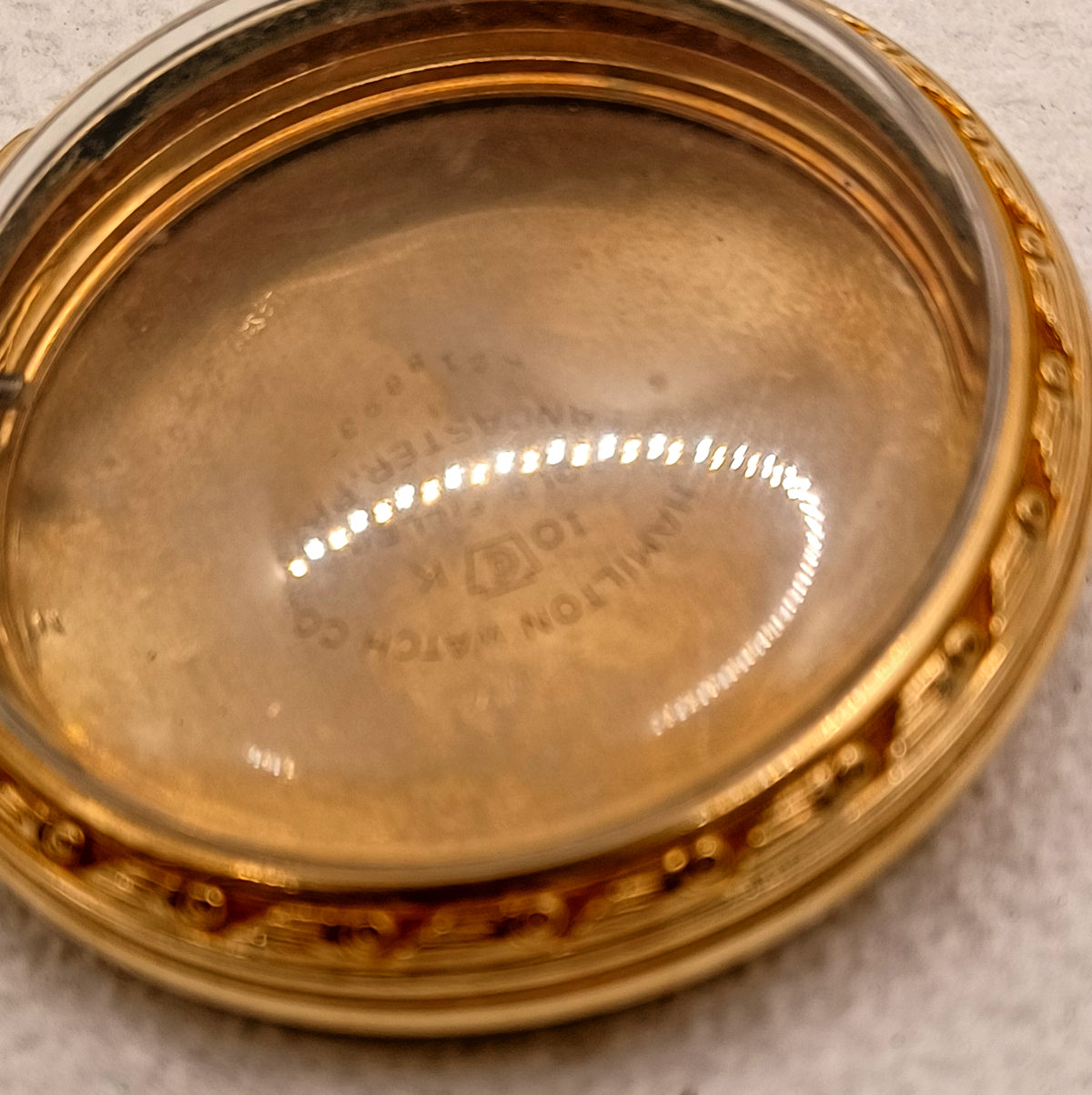 Vintage Hamilton 10 K Gold Filled RR Open Face Pocket Watch Case -16S!