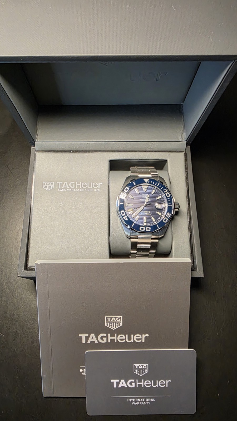 TAG Heuer Aquaracer Calibre 5 Automatic WAY201B.BA0927 Blue Dial 43mm “NEW”