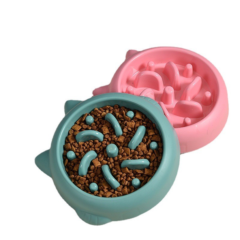 Pet Dog Cat Slow Feeder Bowls Anti Choking Slow Feeder Dish Bowl Home Dog Eating