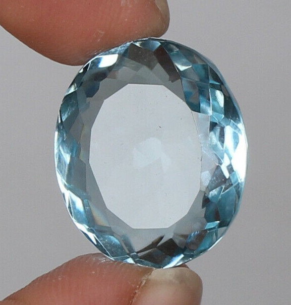 AAA+++ Large Aquamarine Oval Shape 29.25 Ct. Loose Gemstone for Gift Women/Her